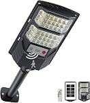Solar Street lumières extérieures, 8500K LED Lampe solaire à lumière de dusk to dawn Lampe étanche avec détecteur de mouvement Lampes de sécurité murales pour jardin, cour, garage, jardin