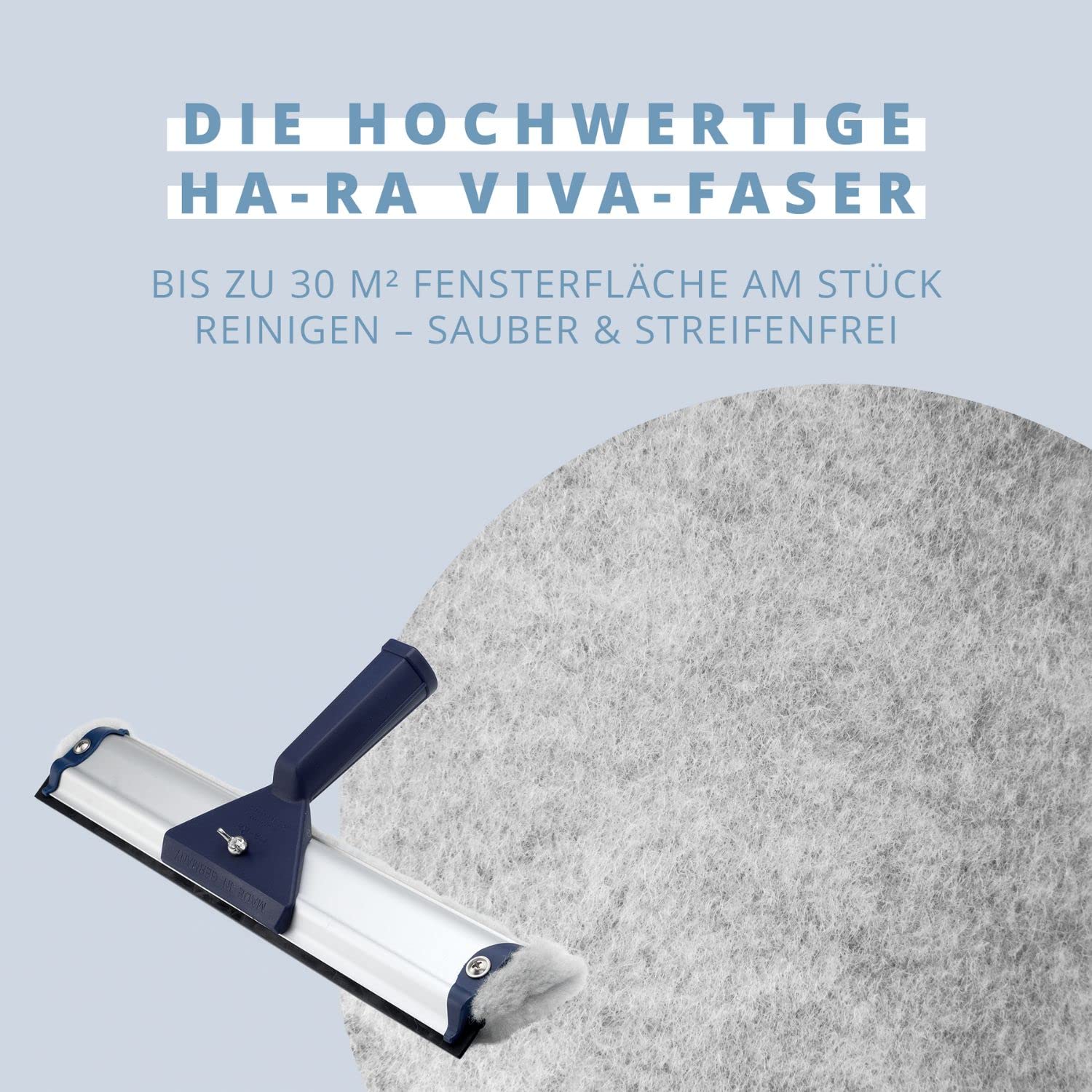 Ha-Ra Fenster-Putz-Set I Fensterwischer Standard 32 cm I "Hammer" Microfaser-Tuch in 50 x 67 cm I Fenster Reinigungsset I Fenster-Wischer & Microfaser-Putztuch I Fensterputz-Zubehör