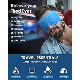 20 Packs Steam Eye Masks for Dry Eyes, Warm Compress Relief for Eye Fatigue & Puffiness, Sleep Heated Eye Mask, Disposable Travel Essentials, Spa Relaxation Gift Women, Party Favors Adults, Blueberry