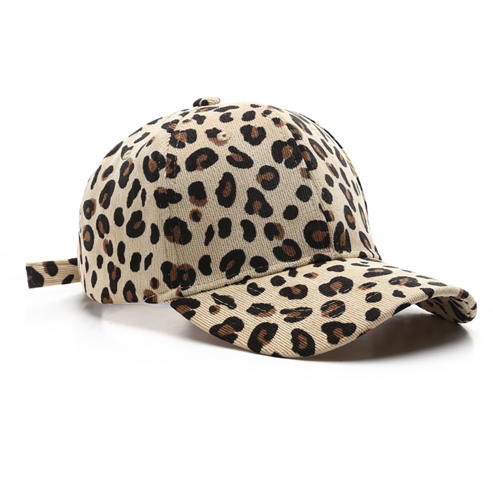 VPTMRP Leopard Print Hat Women Corduroy Baseball Cap Breathable Casual Hat