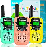 Vista 12 de Walkie Talkie para niños, 3 unidades, juguetes Walkie Talkies para niñas y niños, radios de dos vías con 3 millas de larga distancia y 22 canales