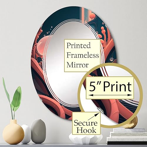 Vista 3 de Space Artchitecture- Vanity Mirror, Bathroom Mirrors, Wall Mirrors for Living Room, Bedroom - Oval Mirror - Large 20'x30', 24'x36