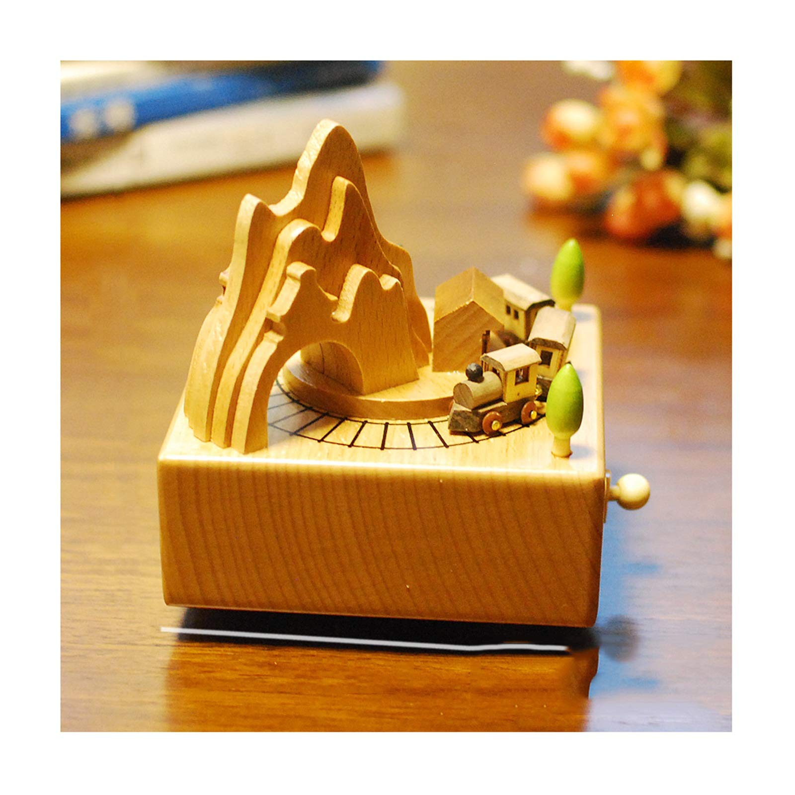 Hong Yi Fei-Shop Music Box Music Box Music Box Carousel Children's Boutique Wooden Men and Women Birthday Creative Christmas Valentine's Day Gift ( Color : A )