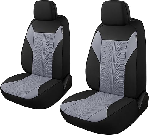 CAROMOP Juego de fundas de asiento delantero de automóvil, lavables y transpirables, fundas de asiento de tela de alta calidad para automóviles,