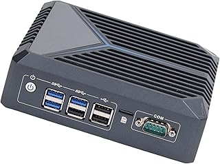 Computador Industrial, Mini PC Com Memória 8G Dissipação Rápida de Calor 100-240V para Automação (plugue americano)