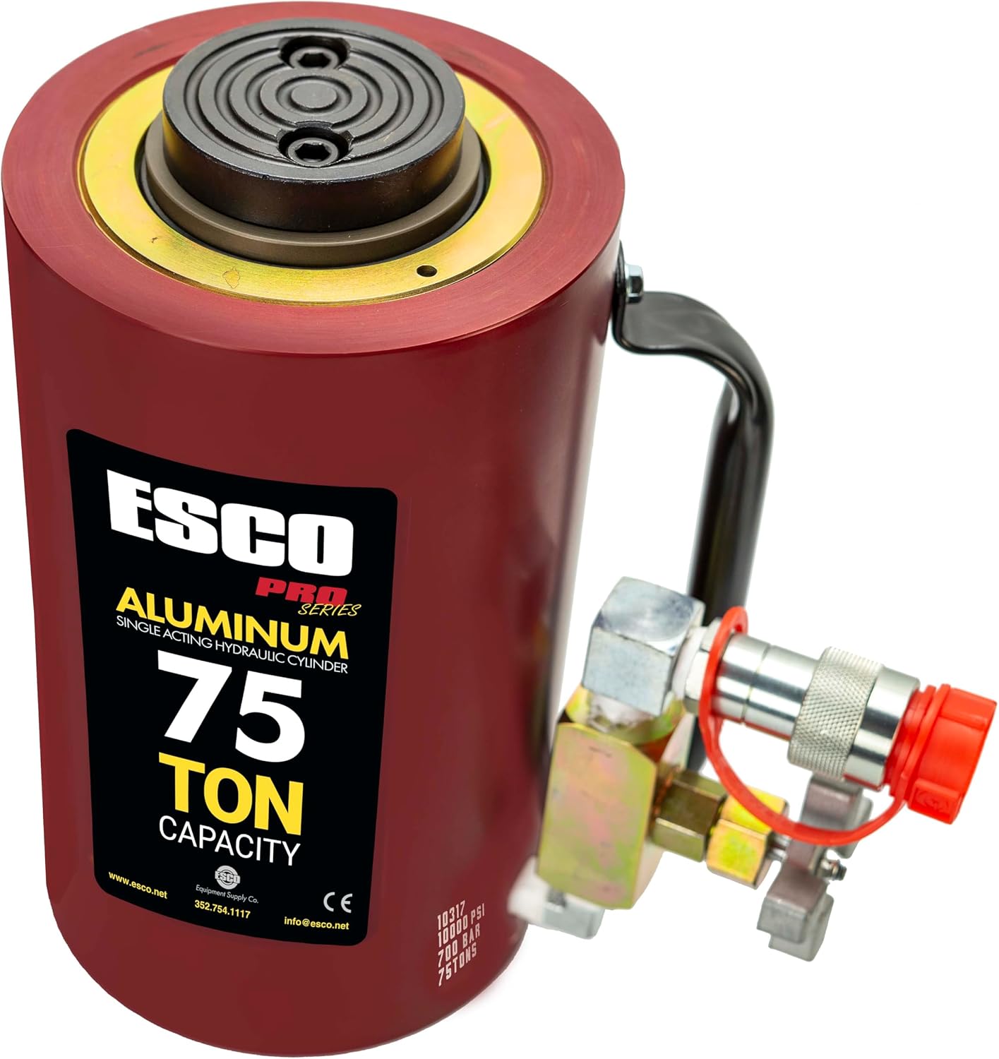 ESCO 75 Ton Pro-Series Lightweight Aluminum Hydraulic Cylinder Jack