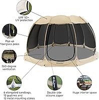 Vista 4 de Alvantor® Screen House Gazebo, Pop Up Igloo Screened Canopy Tent with Mosquito Netting Sides, Instant UV Resistant Sun Shelter for Garden, Patio
