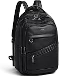 LATMAP 43L Sac à dos pour femmes Hommes - Sac à dos en cuir végétalien Purse Travel Sac de transport College Bookbag 17" portable