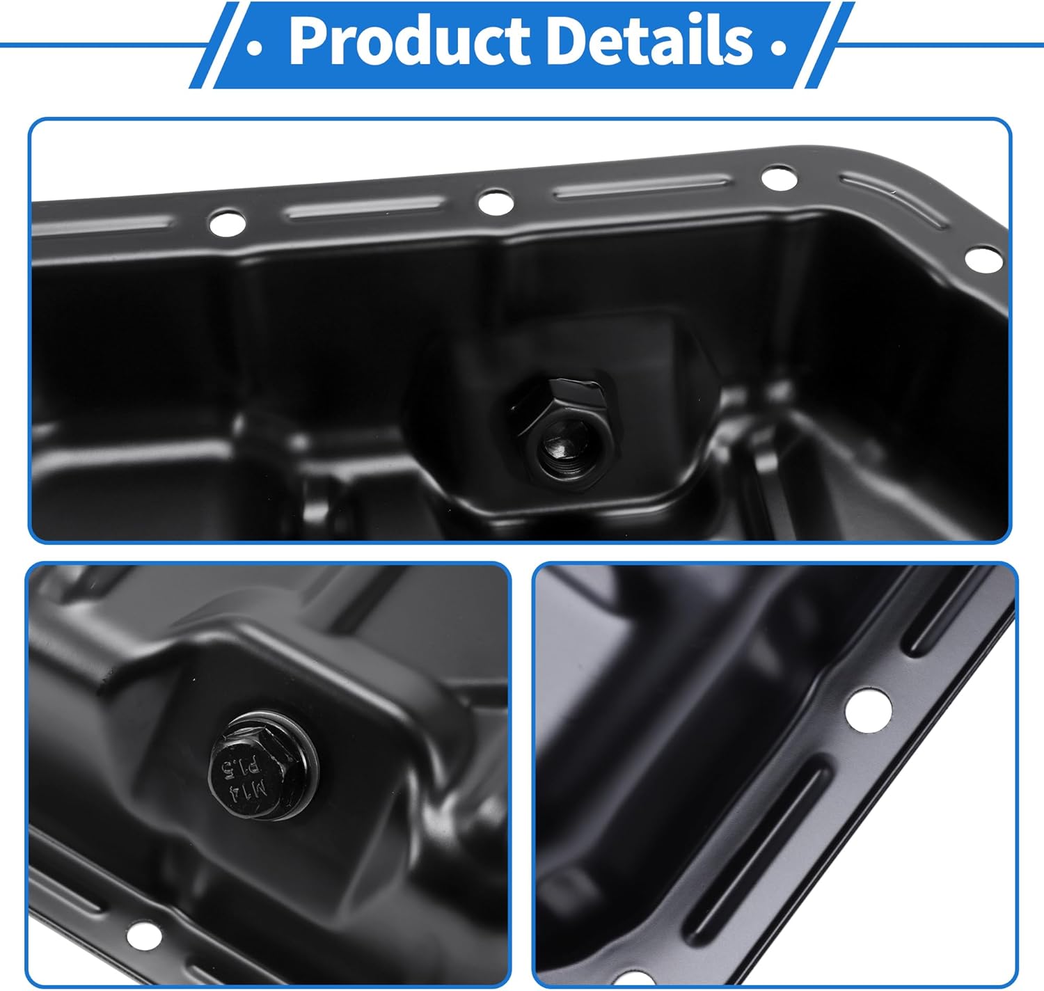 No.5184404AF Engine Oil Pan Oil Pan Sump Transmission Oil Pan for Dodge Grand Caravan 2011-2020 Iron Black