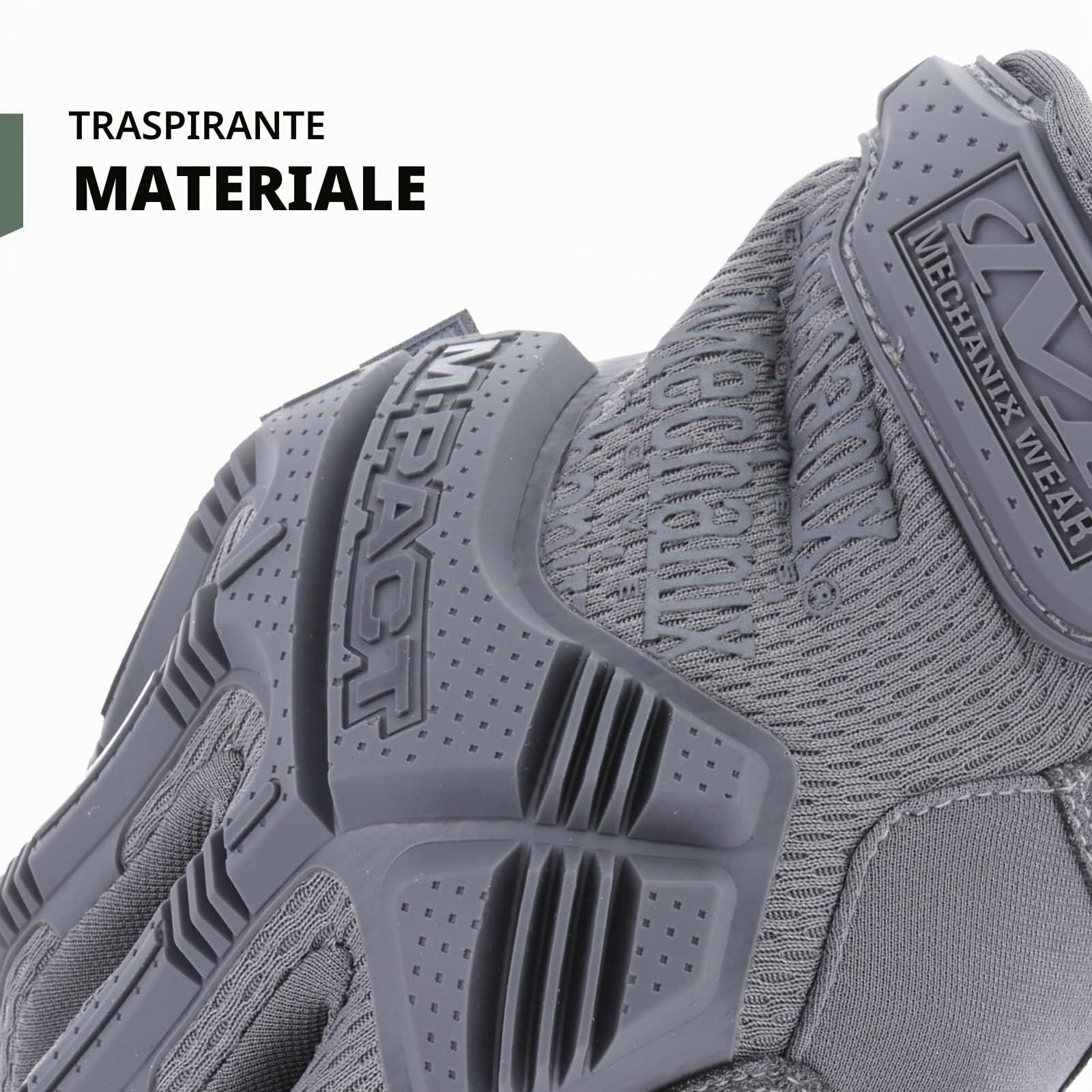 Mechanix Wear - M-Pact Guanti, Wolf Grey, Small