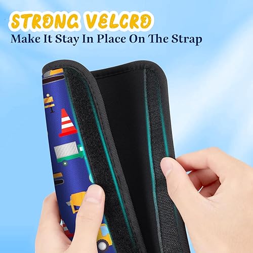 Miniatura 9 de Akkya Paquete de 2 almohadillas para cinturón de seguridad, cojín de dinosaurio para cinturón de seguridad de automóvil, almohadillas para correa de