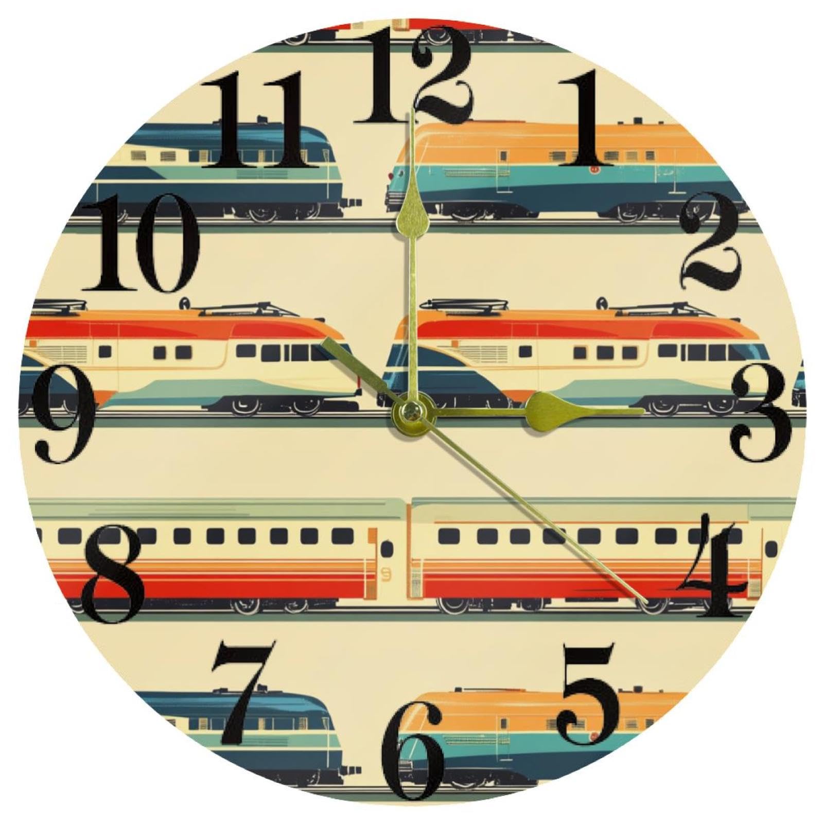 Horloge murale moderne pour cuisine et école grand cadran rond à piles