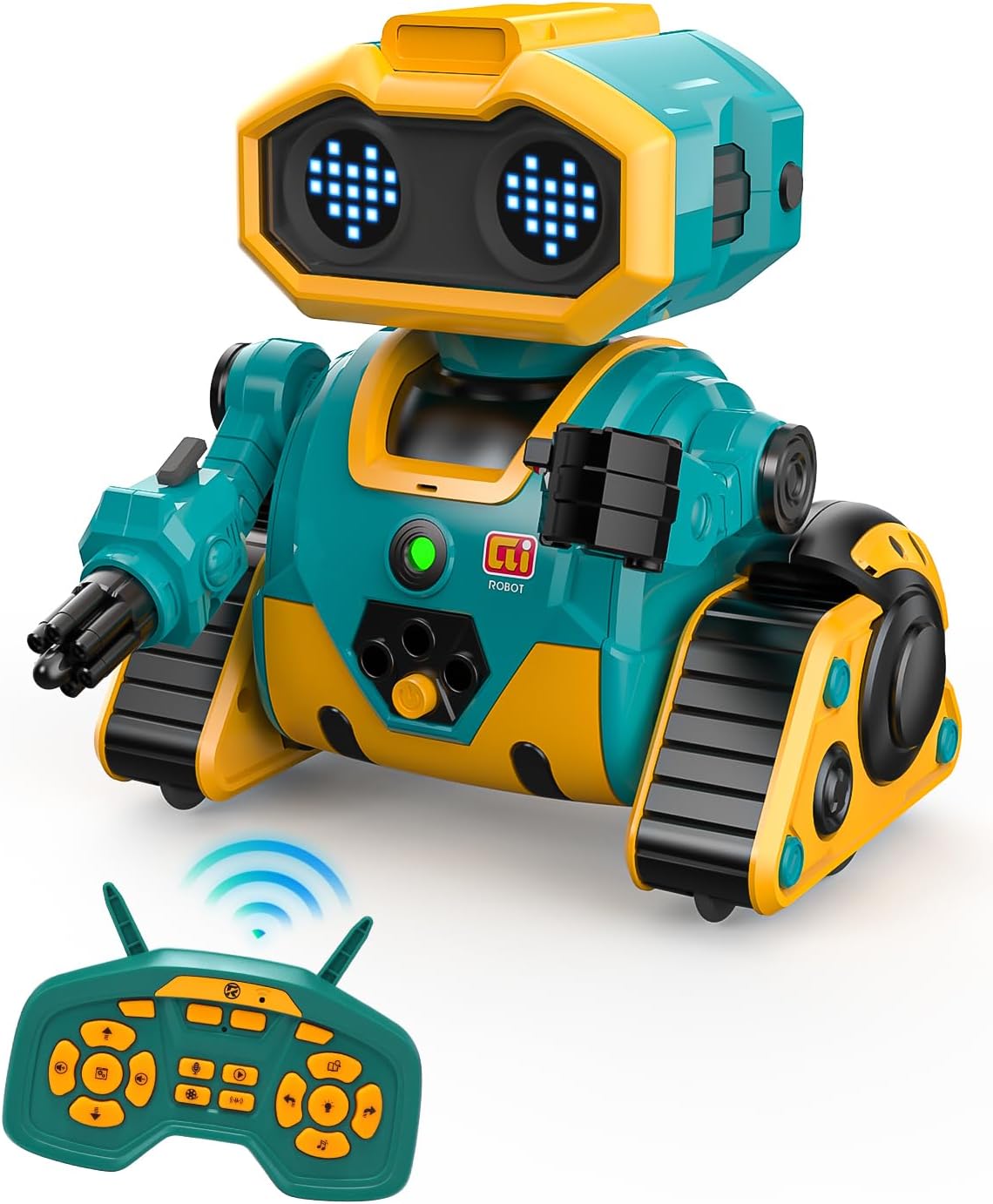 Holyton Robot Toys for Kids, Rechargeable Remote Control Robot with Auto-Demonstration, Dance Moves, Music, and Gesture Sensing โToy for 3,4,5,6 Year Old Boys K103