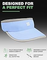 Vista 3 de SAAKA Visera deportiva para mujer. Suave, elástica, ligera y ajustable. Correr, tenis, golf y deportes.
