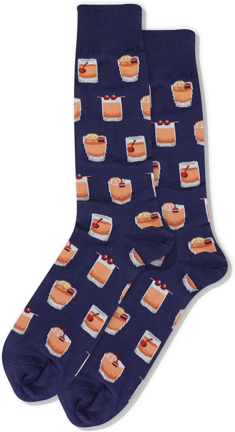 Hot Sox Men's Fun Cocktail Drinks Crew Socks - 1 Pair Pack - Happy Hour Cool & Funny Novelty Gifts image 4