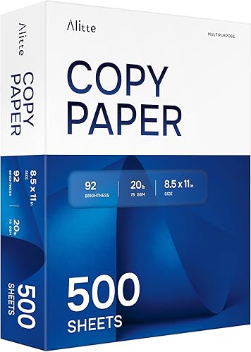 Printer Paper - 8.5 x 11 White Letter Size Copy Paper, 1 Ream 500 Sheets 20 lb P