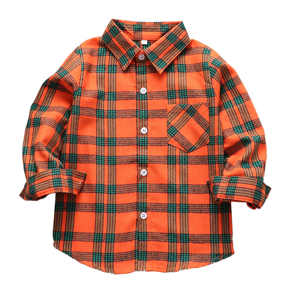 Machbaby Jungen Mädchen Langarm Hemden Plaid Kariert Freizeithemd Tops Baumwolle Button-down Langarmshirt