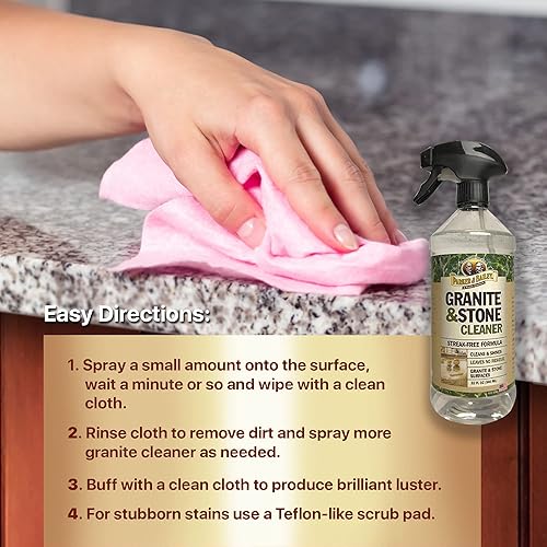 Vista 10 de PARKER & BAILEY Limpiador de granito y piedra, limpiador de encimeras de granito, espray de limpieza de isla de cocina, limpiador de mármol
