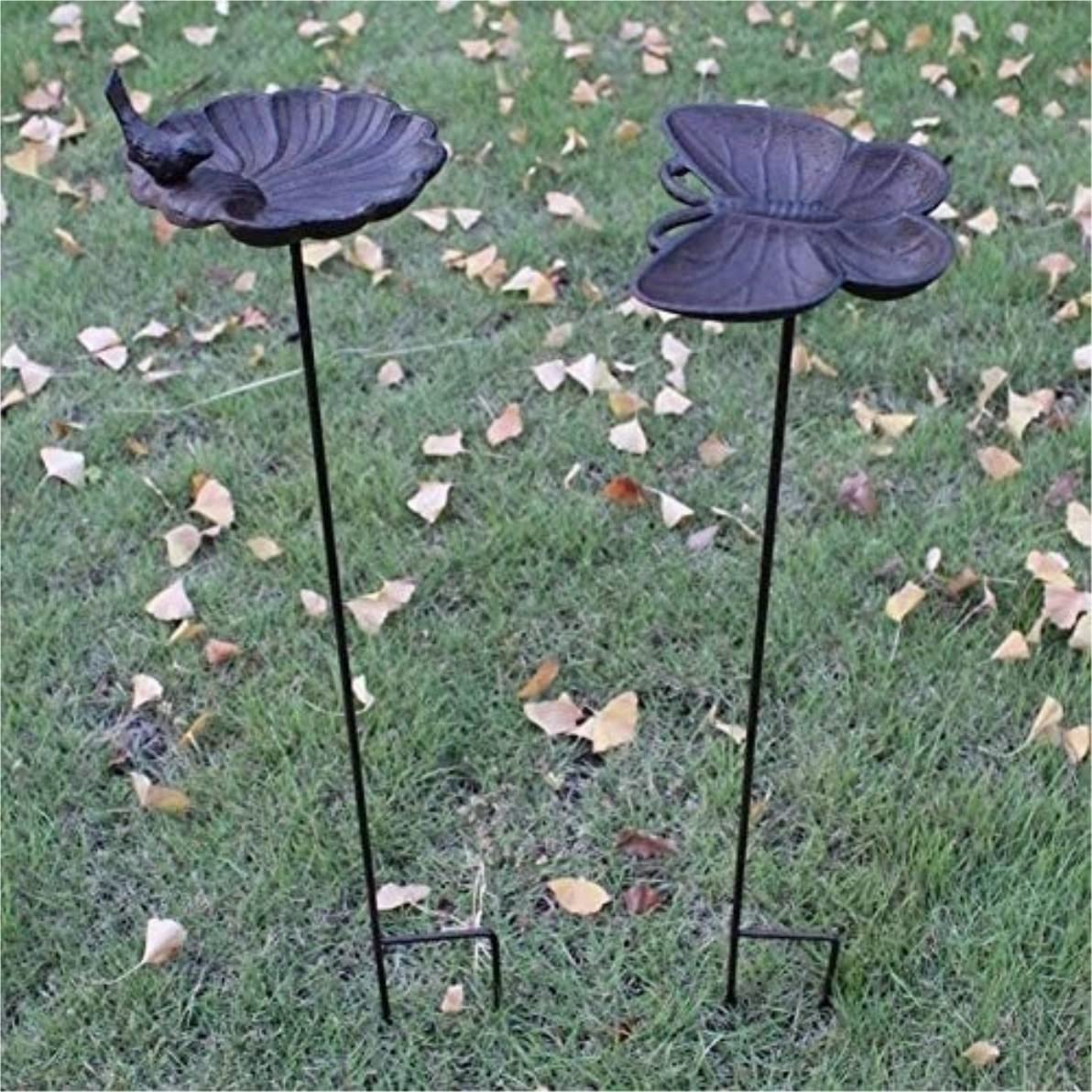 Vogelfutterhaus Balkon Garten Wildvogel-Teller-Futterspender Für Vogelfutter Oder Wasser Gusseisen Garten Dekorativ Futterhaus Für Vögel(14.8 * 12.5 * 71.5CM)
