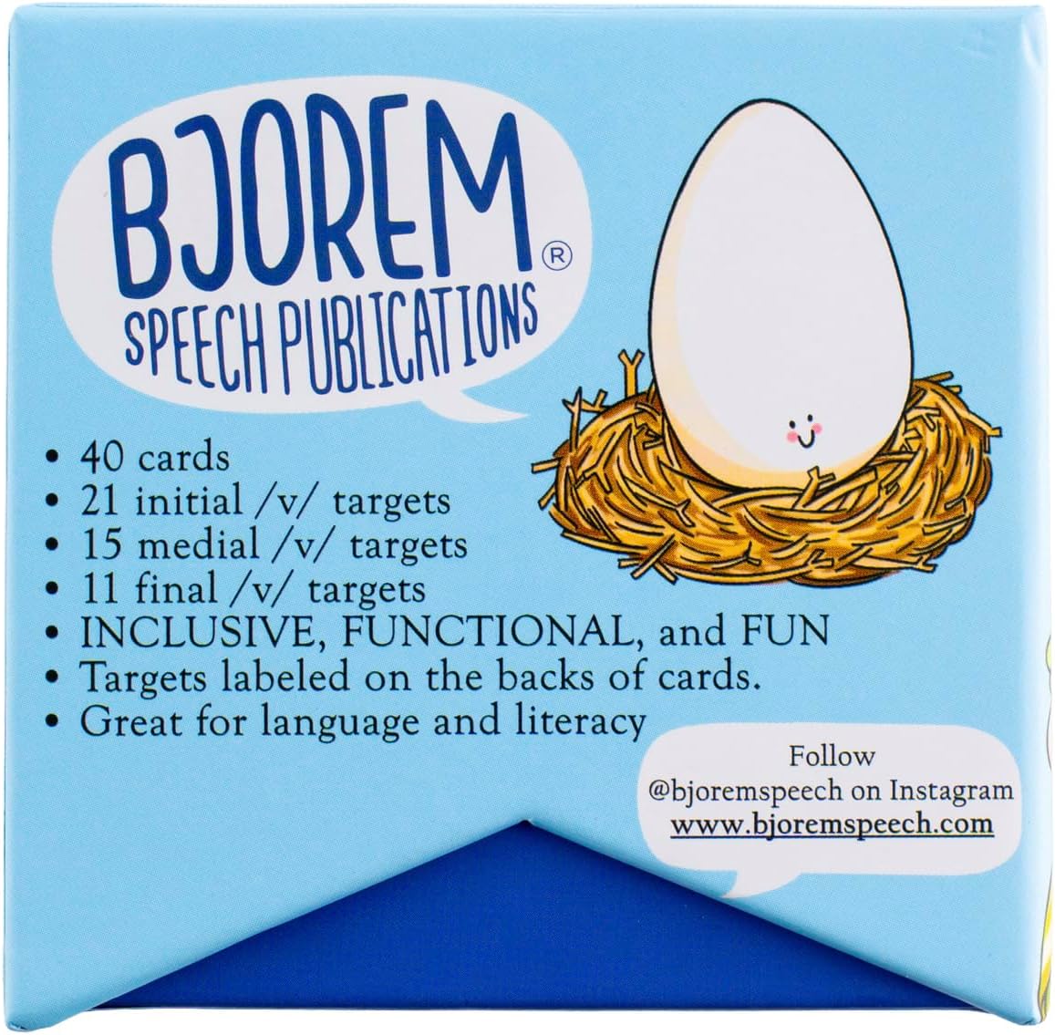 Bjorem Speech® Box of V Sound - Speech Therapy and Phonemic Awareness Tool for Kids Learning the V Sound