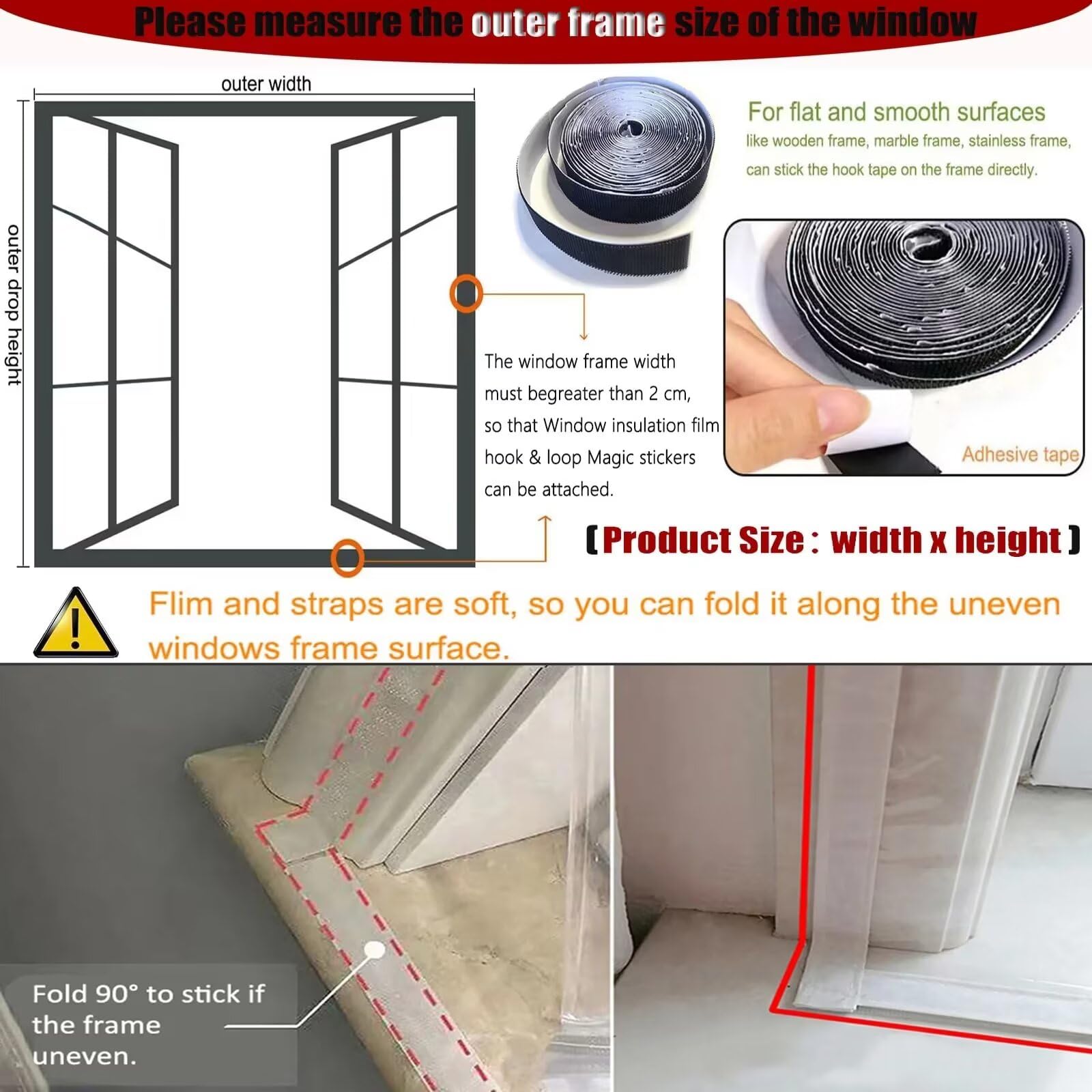 Kit Isolamento Finestre Resistente Alle Intemperie,Tende Isolanti Termiche,Tende Invernali Calde Mantiene Freddo Antivento,Risparmio Energetico,per Ufficio Domestico, W125xH200cm