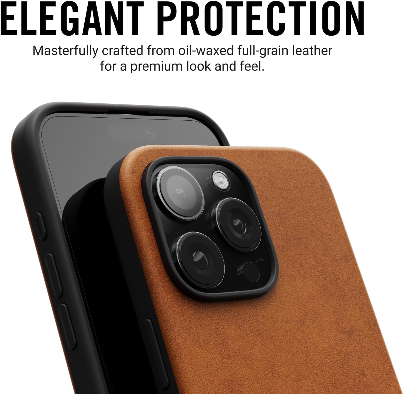 Ridge Case Compatible with iPhone 16 PRO MAX - Compatible with MAGSAFE & Wireless Charging, Aluminum Control Buttons, Dual-Layer Construction, TPU Bumper with Drop Protection (Tobacco Brown) - Image 5