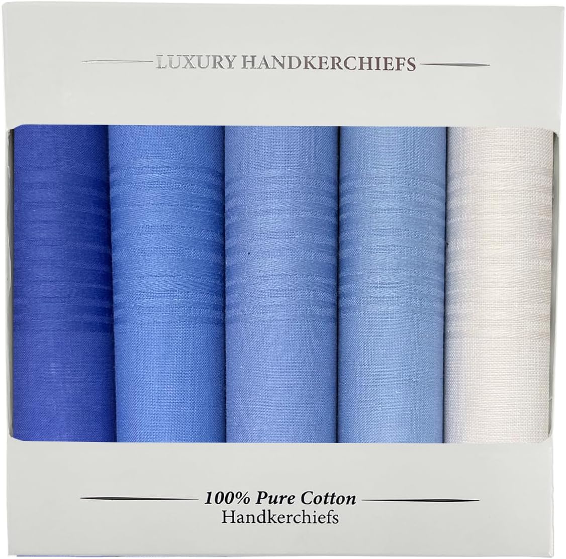 Junvena Cotton Handkerchiefs for Men Fancy Gift Set,5 Pack image 2