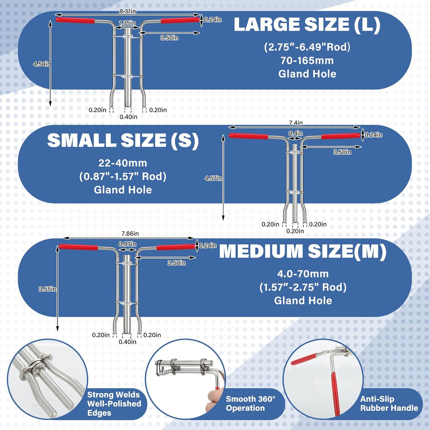 19 Pcs Hydraulic Cylinder Spanner Wrench and Hydraulic Seal Installation Tools Set with Gland Nut Removal Tools for Farm Construction Equipment Easy Seal Installation Repair