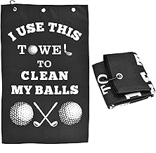 Golf Accessories Towel Gifts for Men -Stockig Stuffers for Men Him, Funny Microfiber Towel Cleaning Cloth with Clip for Bags Golf Balls & Clubs, Gifts for Christmas Birthday Valentines Day Fathers Day