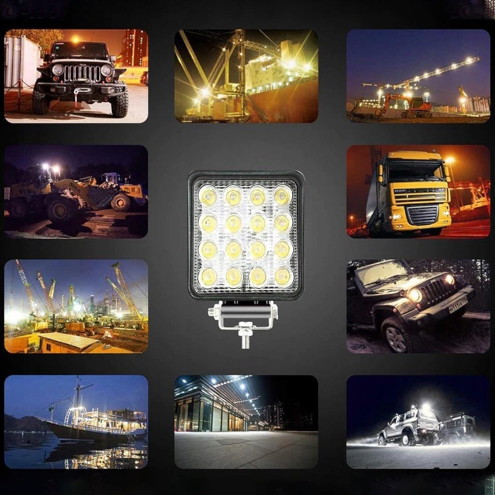 Phare LED Rechargeable Retoo - 8000LM - 12V - Parfait Pour Camping, Chantier, Garage
