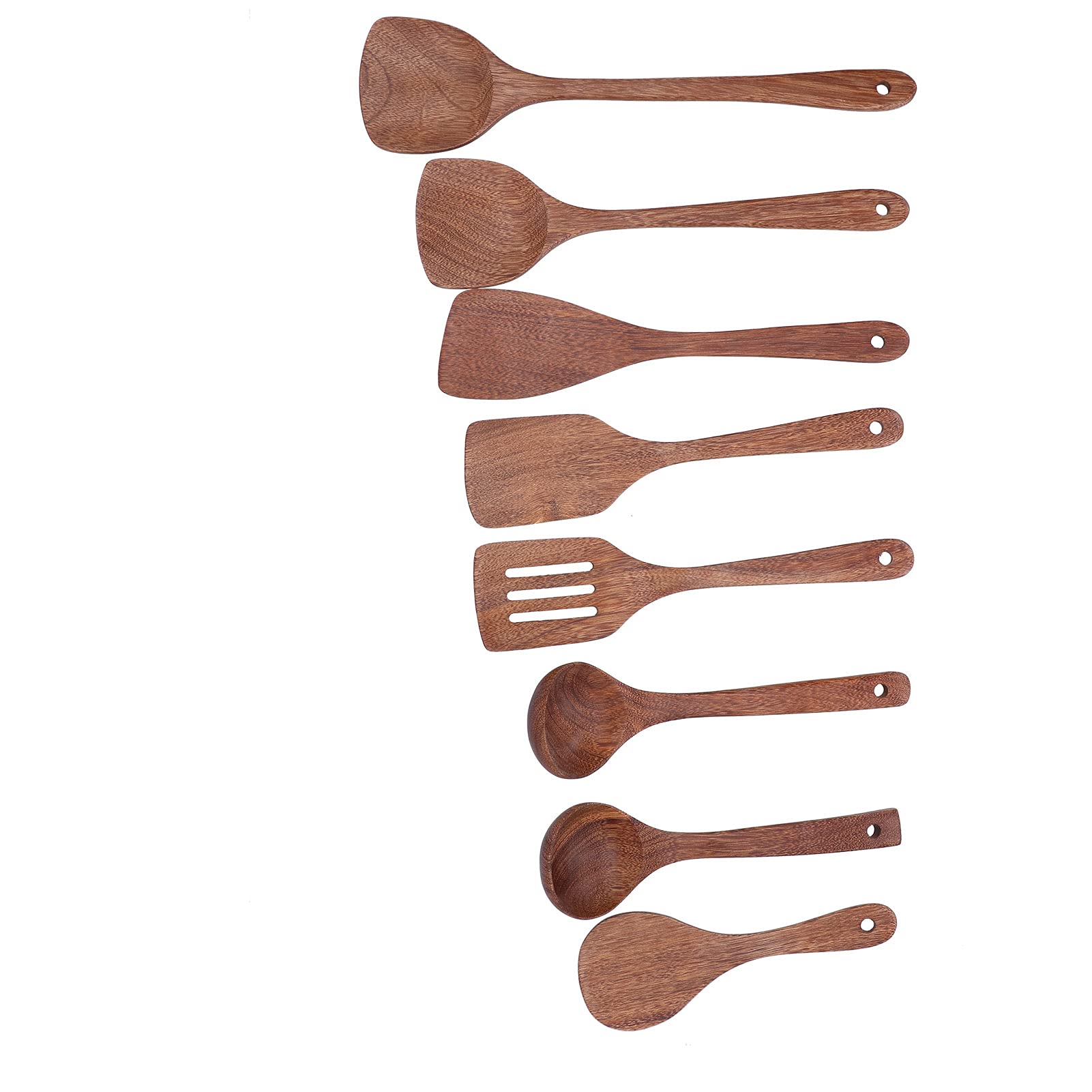 Küchenutensilien Set, Holzlöffel zum Kochen Naturholz Küchenutensilien Kochset Holz für die Küche Home Restaurant