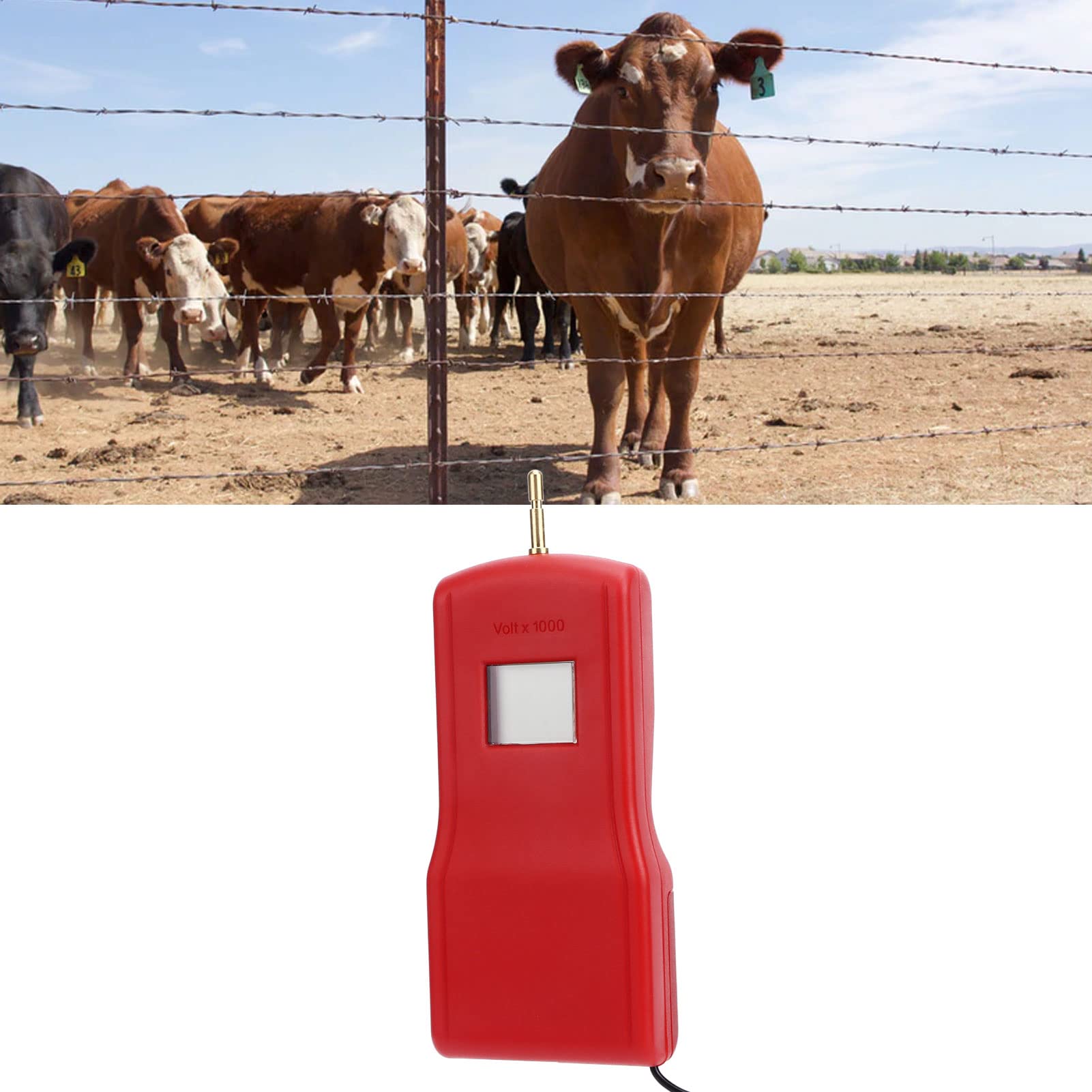 Potente Tester di Tensione per Recinto Elettrico con Display LCD per
