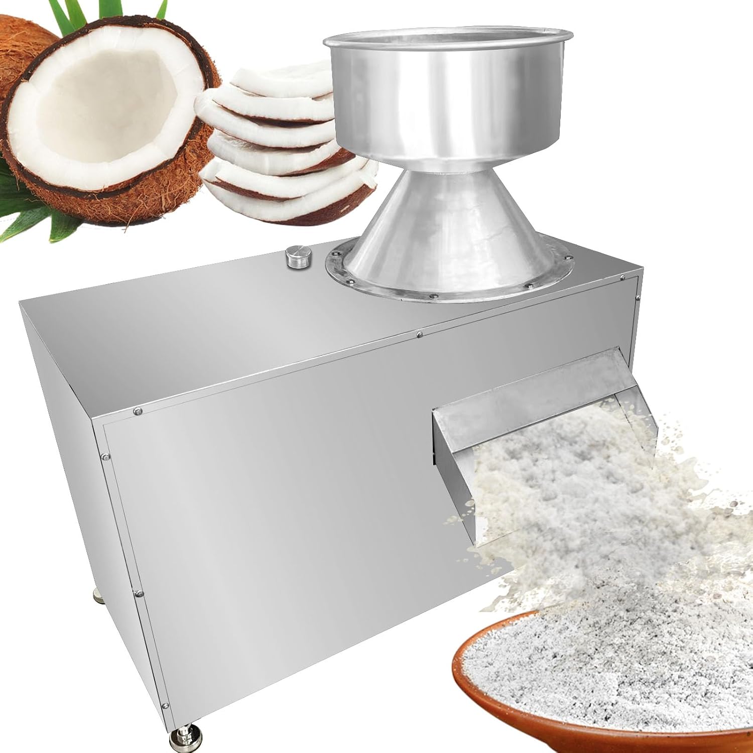 TXMACHINE® Commercial coconut grinder machine 300-500KG/H automatic Cassava grater Potato Grinding Machine Fresh Lotus Root Grinder 3kw (three phase electricity)