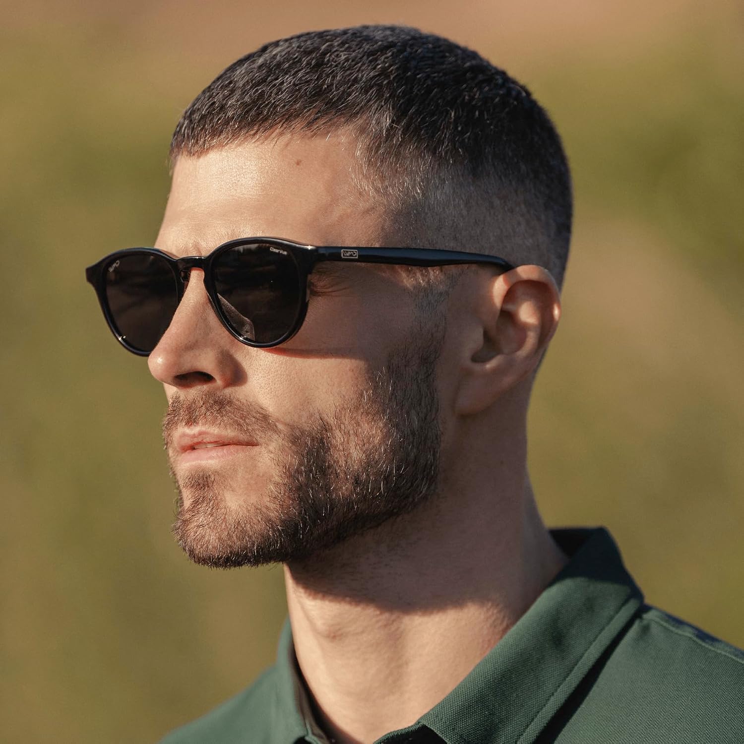 WearMe Pro WMP Eyewear – Men’s Round Performance Golf Sunglasses: Polarized, Anti-Reflective Lenses and Non-Slip Nose Pads