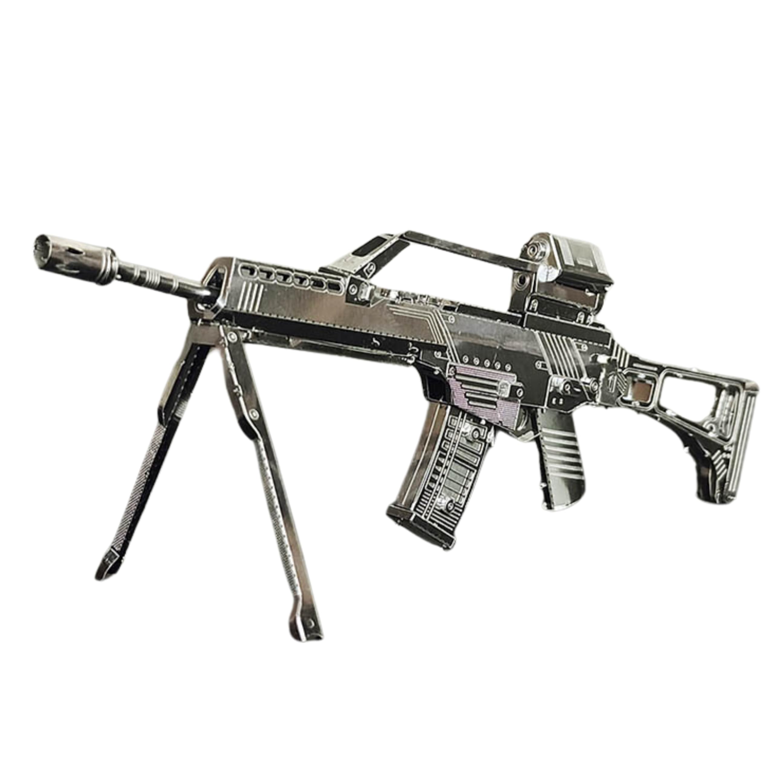 Metal Zone HK G36 Puzzle 3D de Metal. Maqueta Fusil de Asalto Gewehr Model 36 para Montar. Rompecabezas de Metal 3D de Armas. Puzzle 3D de Metal para Adultos de 18.1 x 6 x 6.4cm