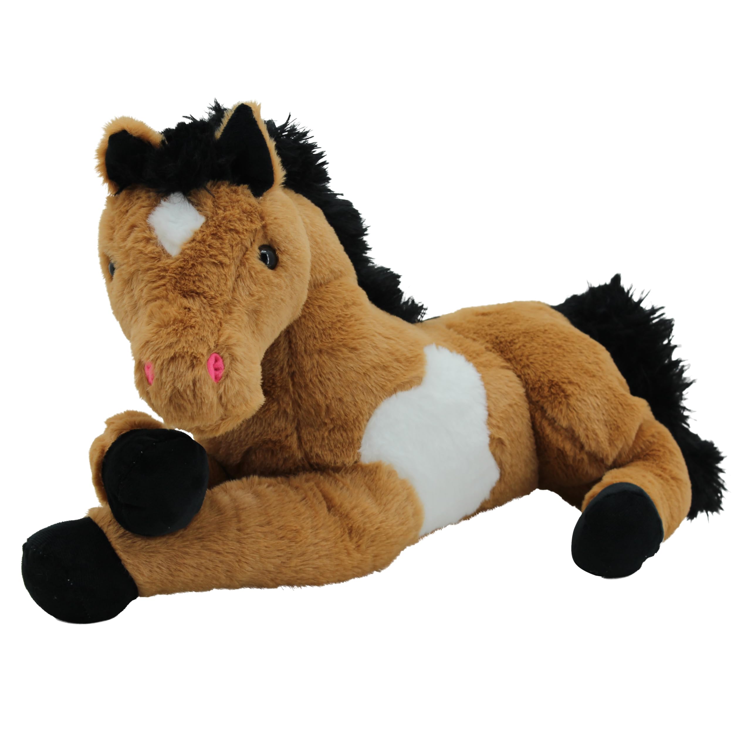 Sweety Toys 5840 Peluche cheval marron avec énergie positive, 70 cm, XXL, doudou, très douce