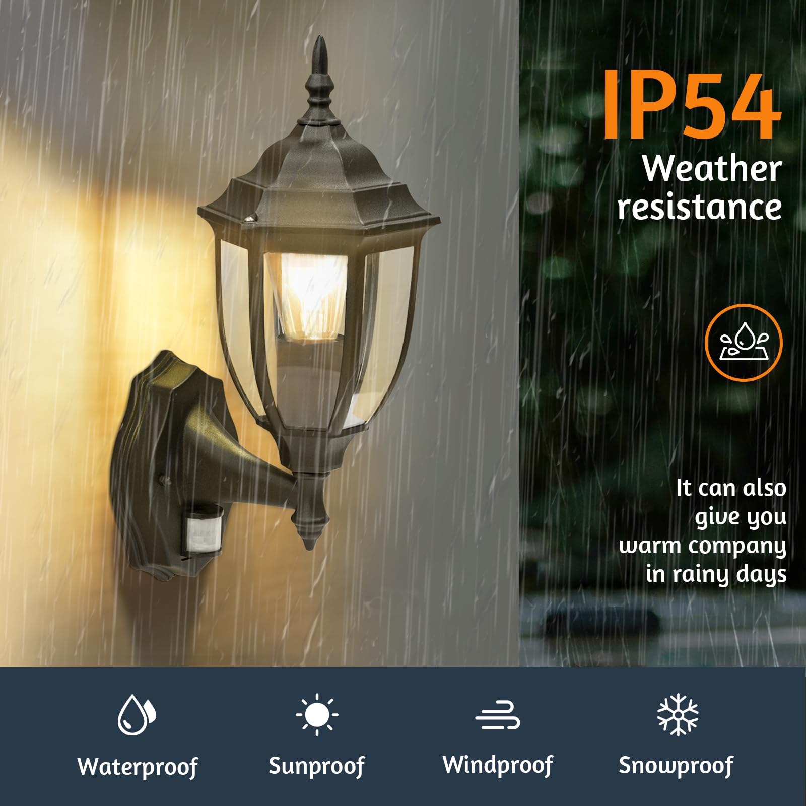 Aranzyec Außenwandleuchte Aus Aluminium, IP54 Wasserdicht – E27 Fassung, Matt-schwarz, Für Garten & Terrasse