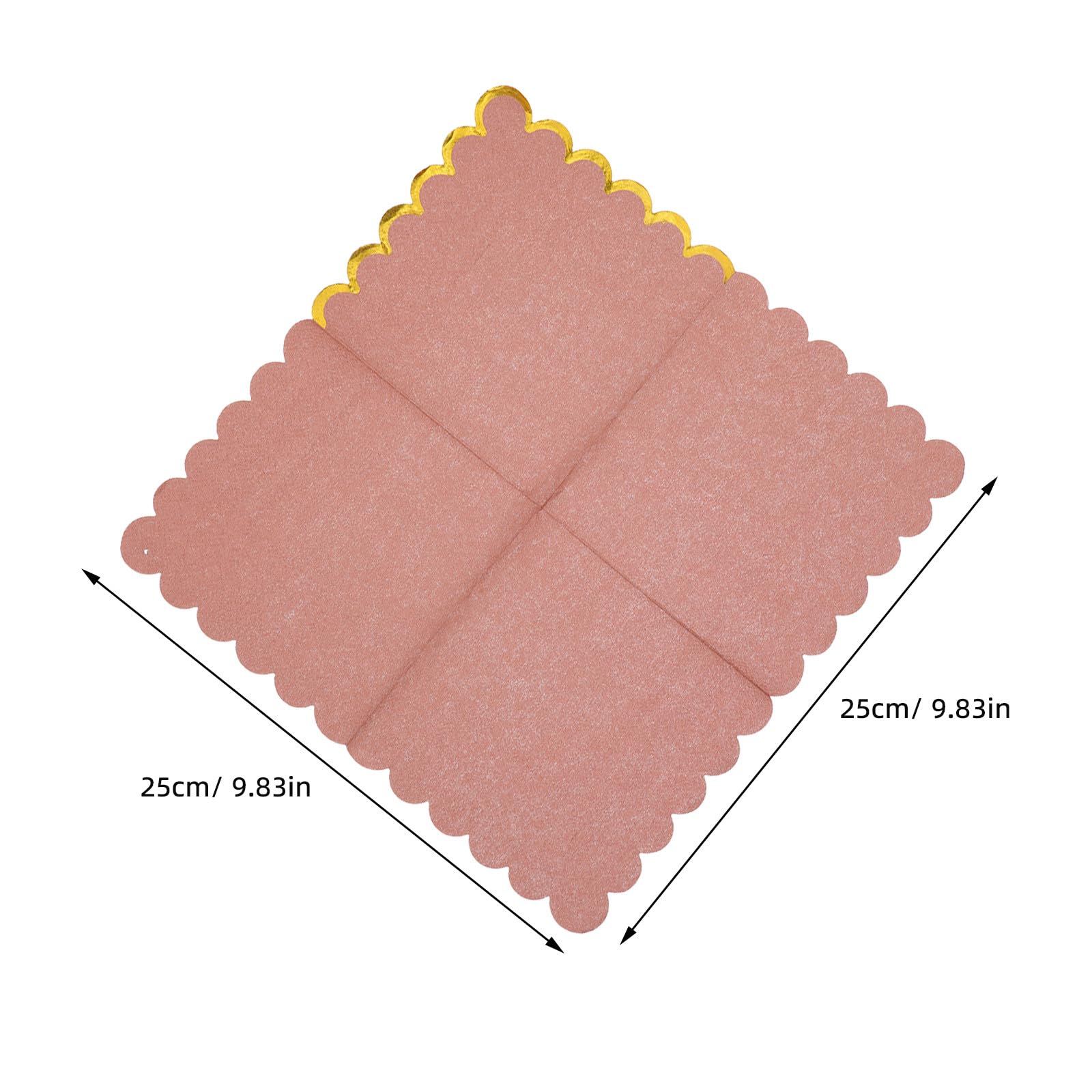 Zerodeko 160 tovaglioli di carta con bordo smerlato e lamina dorata,