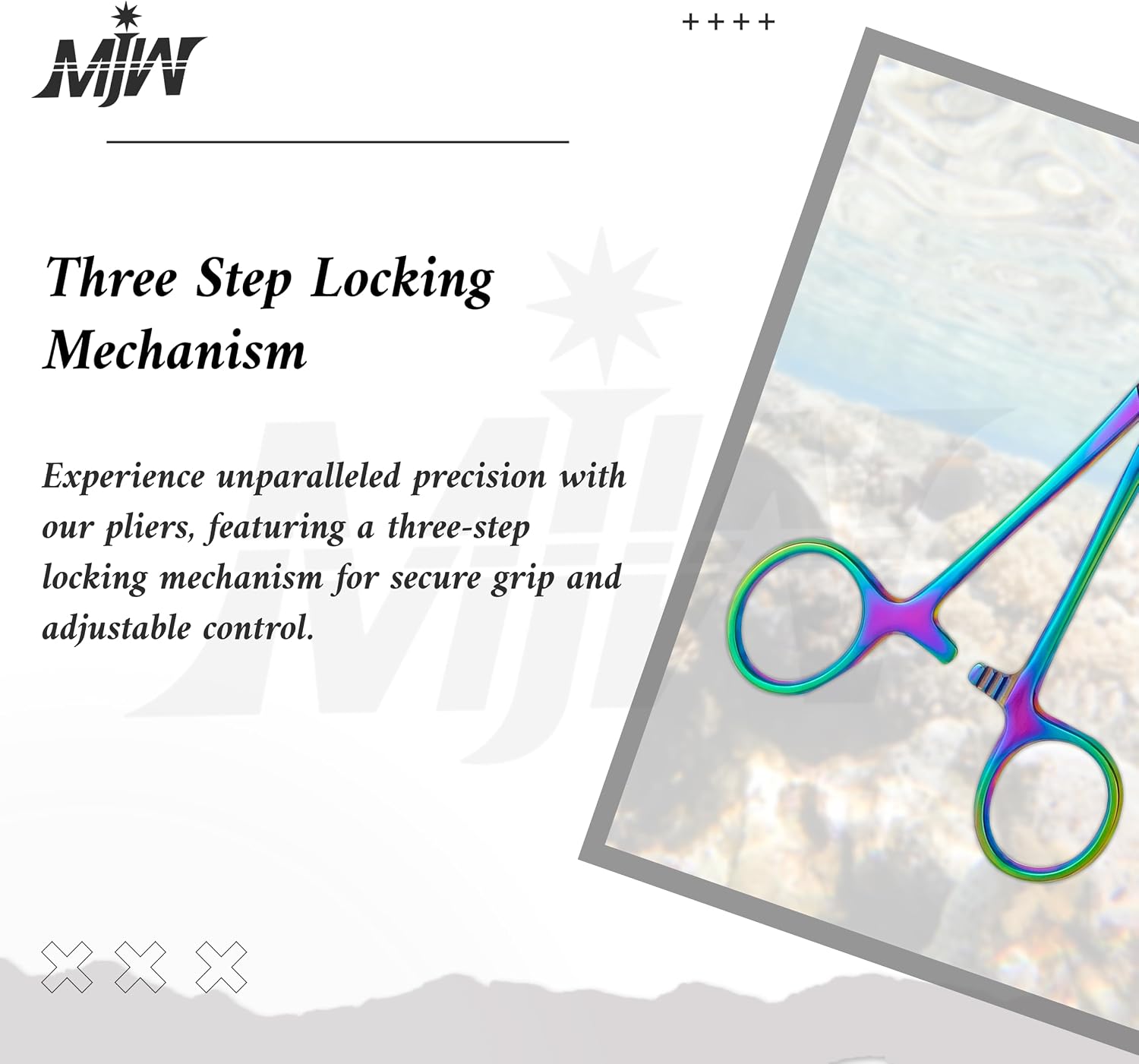 MJW Set of 2 Curved and Straight Piercings Hemostat Forceps - Medical Grade Stainless Steel 6.3” Multi Color Titanium Finish Fishing Tweezers - Hemostats Forcep Plier Kelly Forceps & Leather Pouch