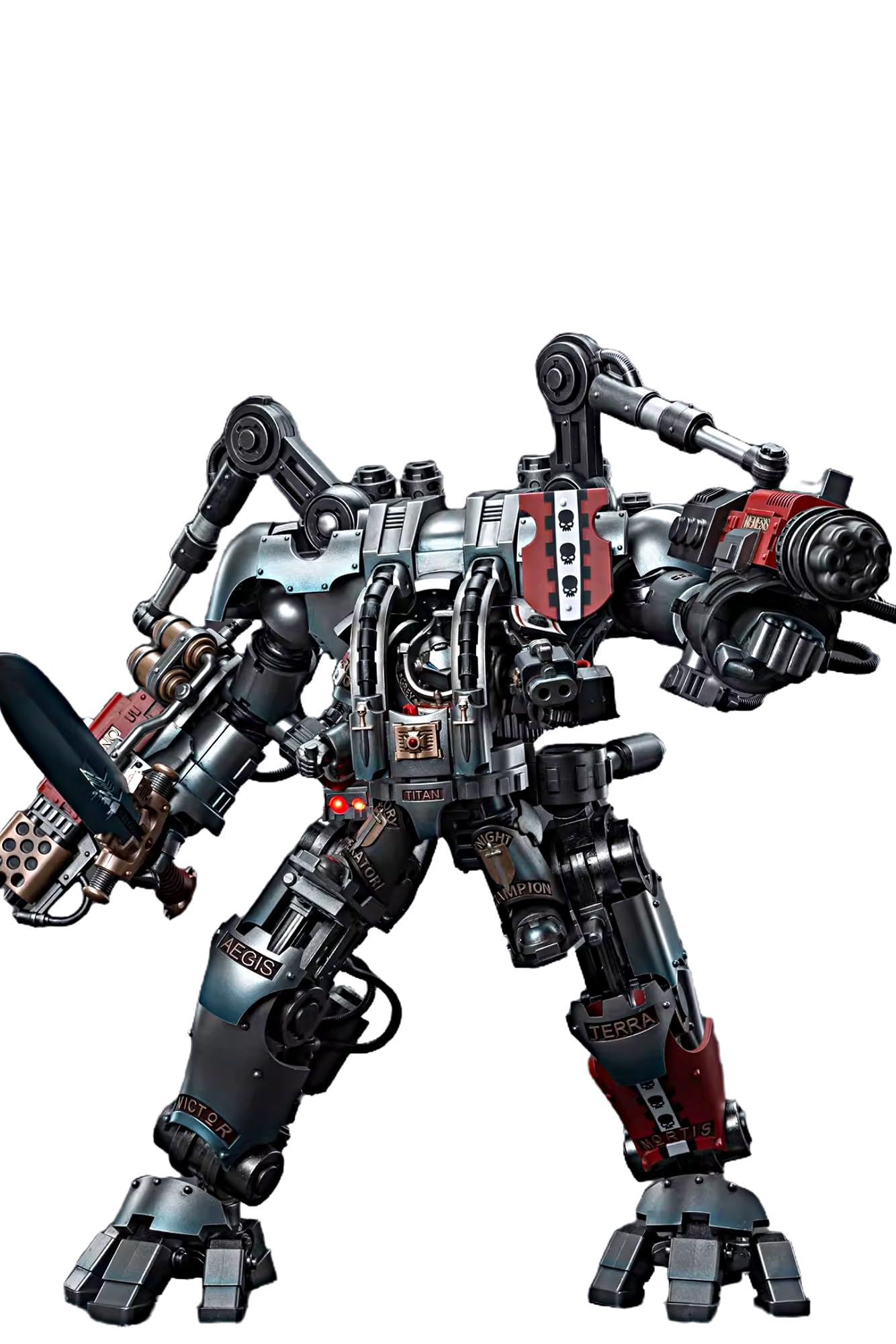 JOYTOY Warhammer 40K figurki akcji 1/18 szarych rycerzy Nemezis Dreadknight kolekcjonerska model 40 cm figurka