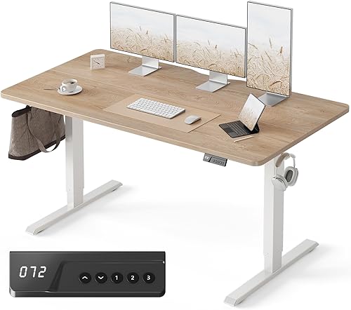 Miniatura 23 de FEZIBO Escritorio Eléctrico de Pie de Altura Ajustable, Escritorio de Sentarse y Pararse de 40 x 24 Pulgadas, Escritorio de Oficina en Casa, Negro