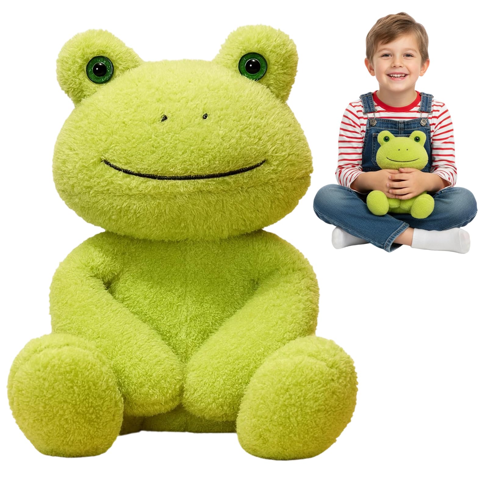 Frog Teddy, Soft Plush Frog Toy, 25cm Green Frogs Plush, Cute Frogs Gift for Kids and Collectors Stuffed Animal with Premium Material