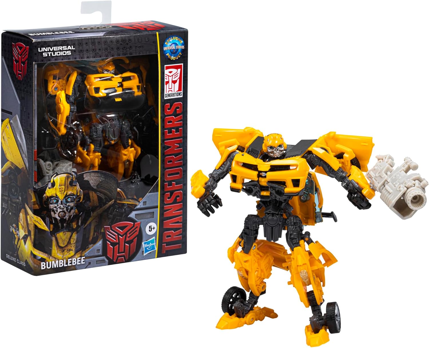 Transformers Toys Deluxe Class Universal Studios The Ride - 3D Bumblebee Action Figure - Ages 5 and Up, 4.5-inch