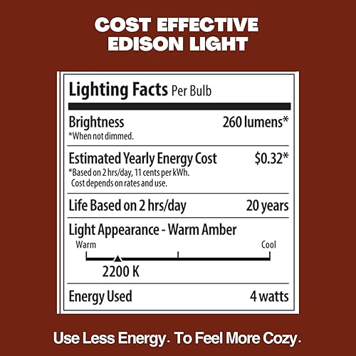 Miniatura 7 de Norb COZY ST19 Bombillas LED  Vidrio transparente de estilo vintage 4W, luz de vela, regulable, base E26 estándar  Luz cálida, acogedora y relajante