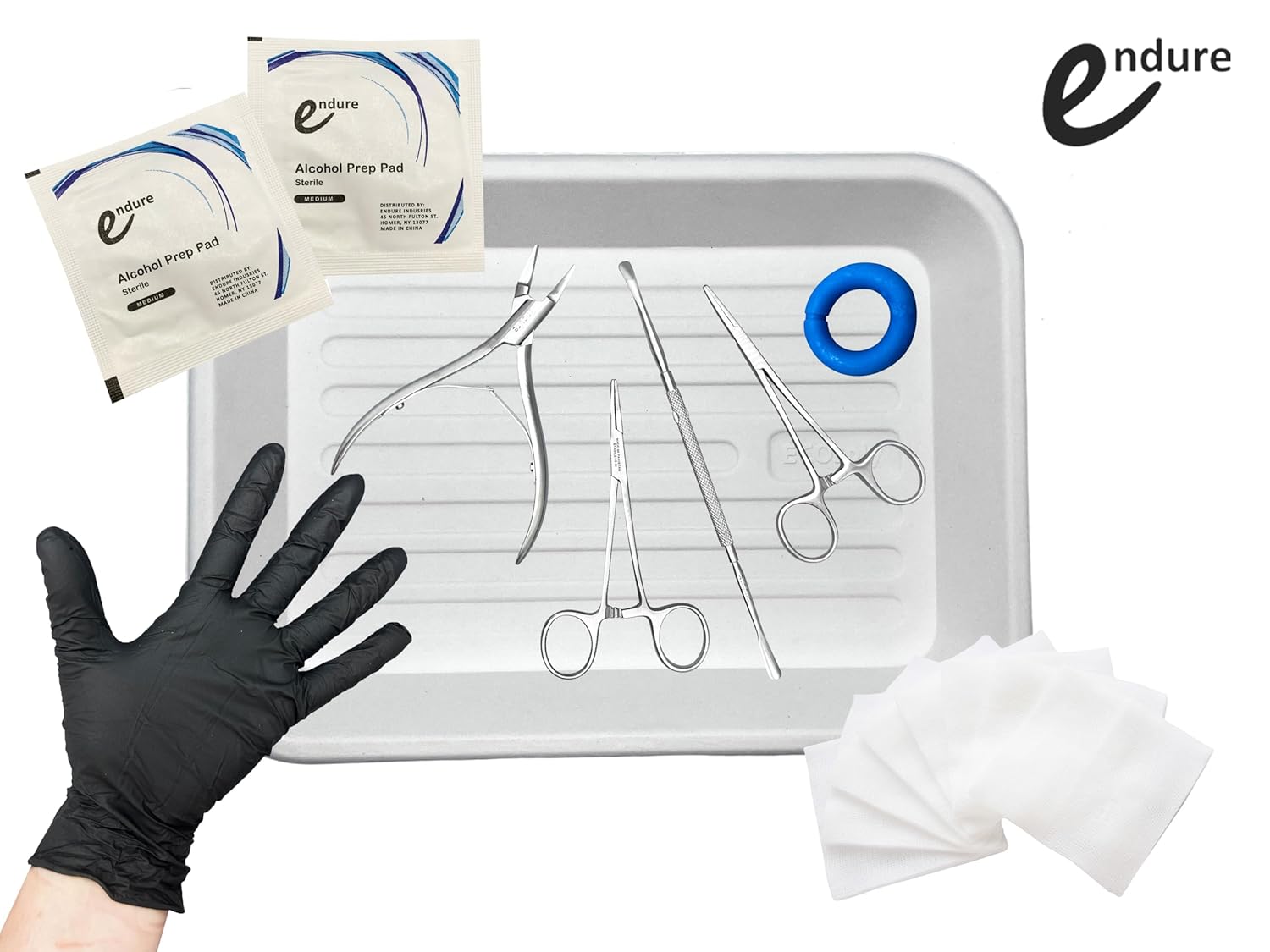 Endure Podiatrist Ingrown Toenail Removal Kit – Professional-Grade, Sterile Toe Nail Removal Kit