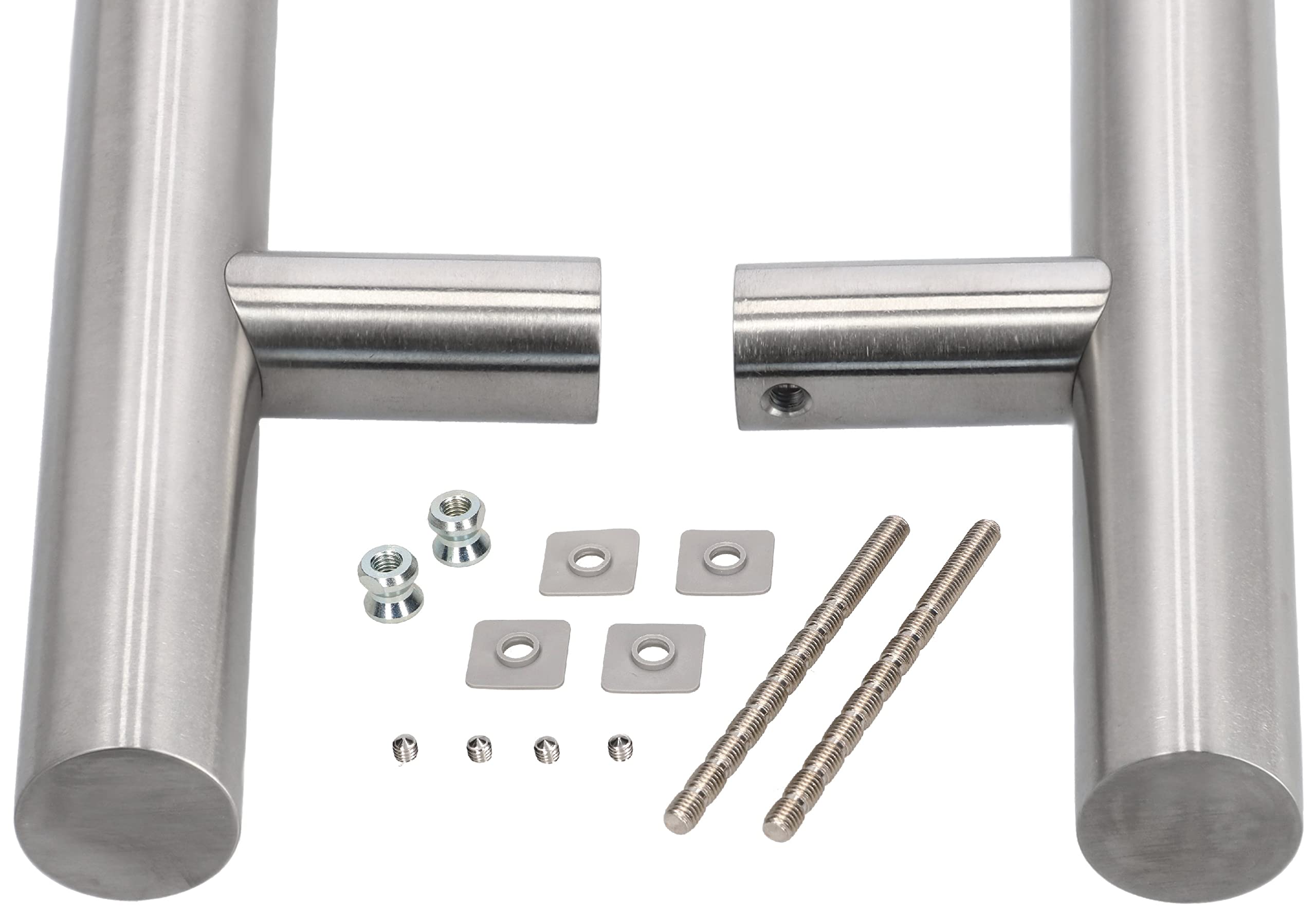KOTARBAU® Tirador de puerta exterior de acero inoxidable de doble cara, 90 grados, 450 x 650 mm