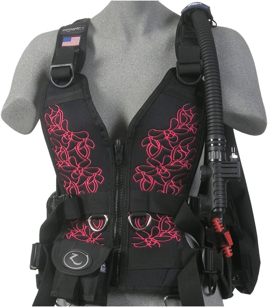 Zeagle Zena Womens Scuba Diving Scuba BCD - Floral Floral Pink X-Large