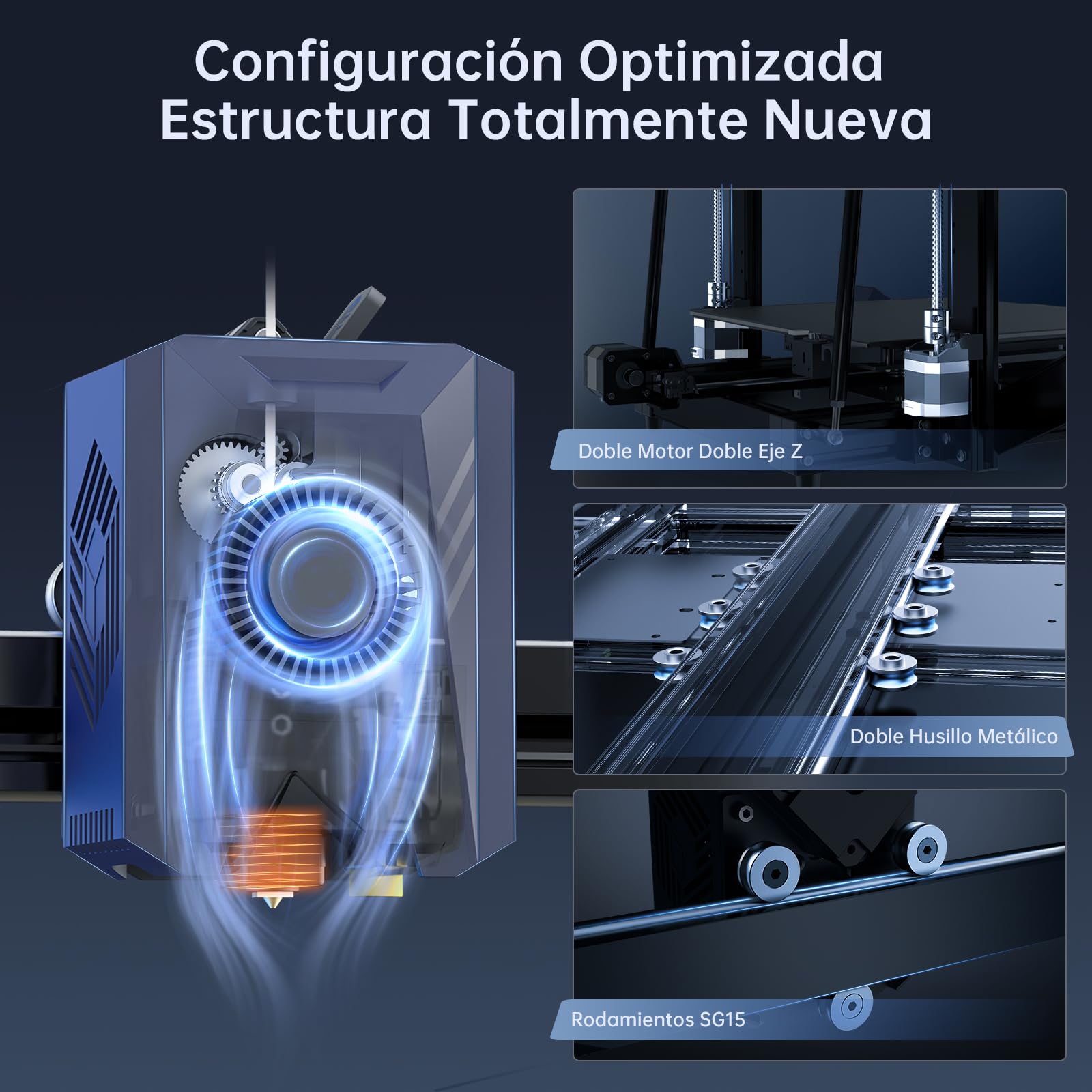 Anycubic Kobra 2 Plus Impresora 3D, Gran Tamaño de Impresión 320 * 320 * 400mm, 500mm/s de Impresión de Alta Velocidad, Impresora 3D con Nivelación Automática