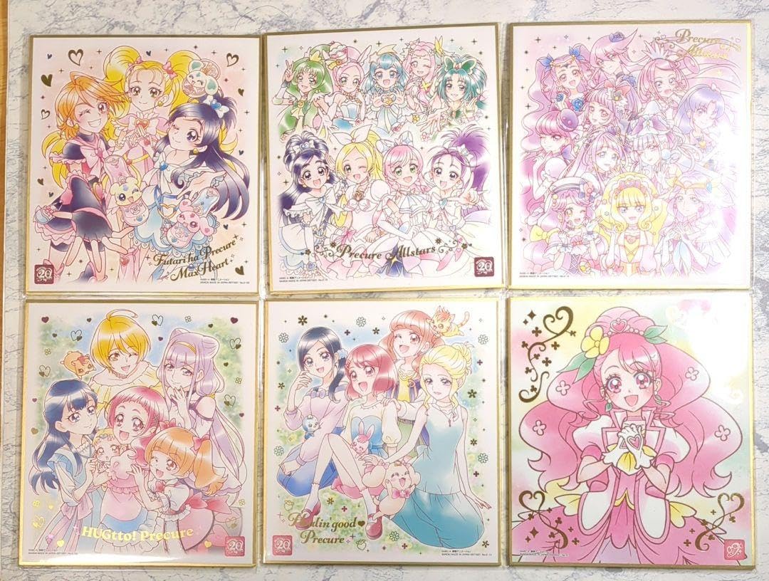Amazon.co.jp: プリキュア 色紙ART 20周年Special 箔押し ミニ色紙 6