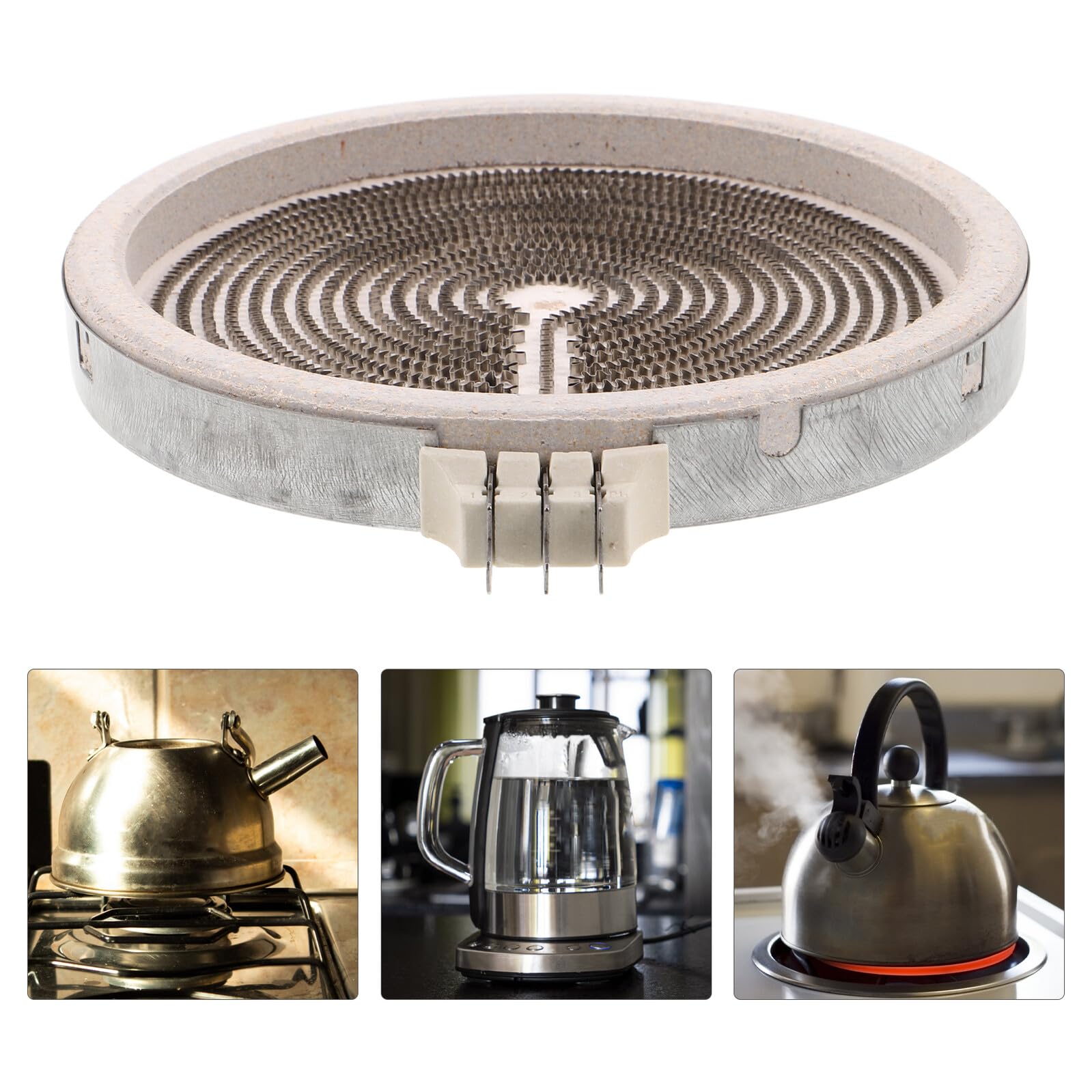 SHINEOFI Elemento Riscaldante per Piano Cottura Elettrico 20 CM Bobina di Ricambio Piastra Riscaldante per Cucina Elettrica Sostituzione Bruciatore per Uso Domestico e Ufficio